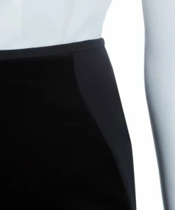 Hot Sale 🤩 Stella McCartney Black Velvet Paneled Pencil 👗 Skirt S For 👩 Women ✨ -Stella McCartney Shop luxury women stella mccartney used clothes p56736 0004