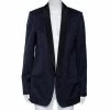 Flash Sale 🛒 Stella McCartney Navy Blue Wool Contrast Lapel Detailed Mathilda Blazer L For 👩 Women ⌛ -Stella McCartney Shop luxury women stella mccartney used clothes p567729 001