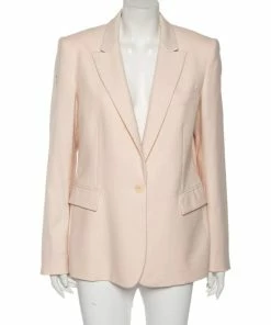 Budget ⭐ Stella McCartney Pink Wool Single Breasted Iris Blazer L For 👩 Women 🤩