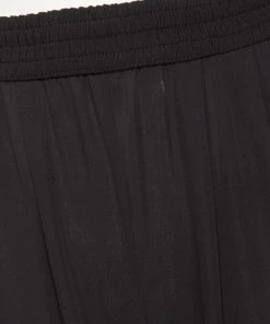 Best Pirce 💯 Stella McCartney Black Crepe & Rib Knit Hem Detail Pants M For 👩 Women ⭐ -Stella McCartney Shop luxury women stella mccartney used clothes p574292 003