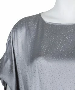 Coupon ❤️ Stella McCartney Grey Silk Dotted 👗 Dress M For 👩 Women 🎁 -Stella McCartney Shop luxury women stella mccartney used clothes p57518 005