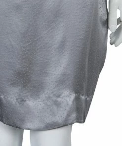 Coupon ❤️ Stella McCartney Grey Silk Dotted 👗 Dress M For 👩 Women 🎁 -Stella McCartney Shop luxury women stella mccartney used clothes p57518 006