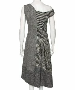 New 🤩 Stella McCartney Monochrome Patchwork Wool Knit Midi 👗 Dress M For 👩 Women 🎉 -Stella McCartney Shop luxury women stella mccartney used clothes p575571 002
