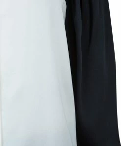 Outlet ❤️ Stella McCartney Monochrome Gathered Sleeve Silk Blouse M For 👩 Women ✔️ -Stella McCartney Shop luxury women stella mccartney used clothes p57910 0007