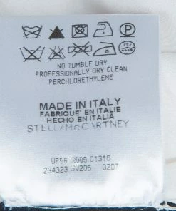 Outlet ❤️ Stella McCartney Monochrome Gathered Sleeve Silk Blouse M For 👩 Women ✔️ -Stella McCartney Shop luxury women stella mccartney used clothes p57910 0011