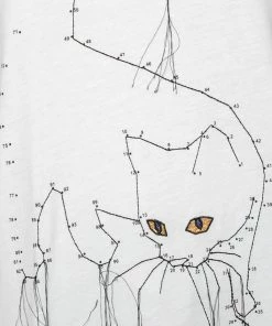 Hot Sale ⌛ Stella McCartney White Cotton Cat Embroidered Short Sleeve T-Shirt M For 👩 Women ✨ -Stella McCartney Shop luxury women stella mccartney used clothes p584661 002