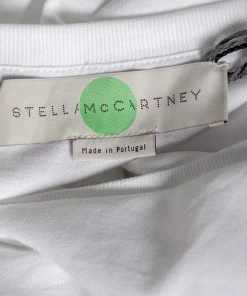 Hot Sale ⌛ Stella McCartney White Cotton Cat Embroidered Short Sleeve T-Shirt M For 👩 Women ✨ -Stella McCartney Shop luxury women stella mccartney used clothes p584661 005