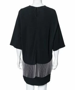 Hot Sale ⭐ Stella McCartney Black Crepe Beaded Fringe Embellished Layered 👗 Dress M For 👩 Women 😍 -Stella McCartney Shop luxury women stella mccartney used clothes p589335 002