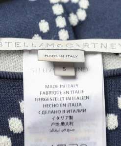 Best Sale 🔔 Stella McCartney Navy Blue Logo Intarsia Knit Long Poncho S For 👩 Women 🧨 -Stella McCartney Shop luxury women stella mccartney used clothes p589495 006