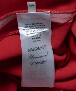 Top 10 💯 Stella McCartney Red Crepe Draped Sleeve Detail Long Evening Gown S For 👩 Women 😍 -Stella McCartney Shop luxury women stella mccartney used clothes p590254 006