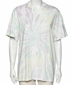 Top 10 👍 Stella McCartney Multicolored Tie-Dye Printed Cotton Short Sleeve T-Shirt S For 👩 Women ✔️