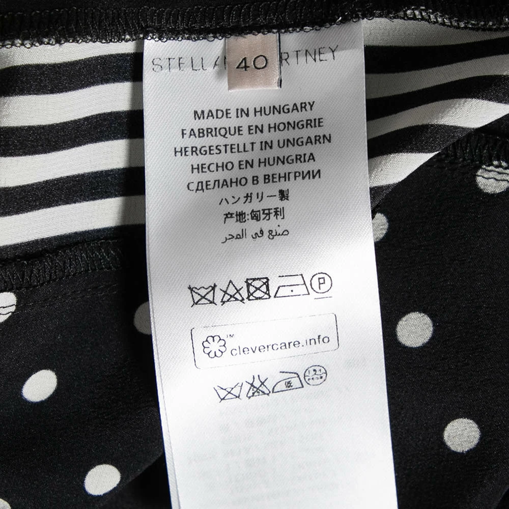 Cheapest 🥰 Stella McCartney Monochrome Polka Dotted Silk Wide Leg Pants S For 👩 Women 👍 8 Cheapest 🥰 Stella McCartney Monochrome Polka Dotted Silk Wide Leg Pants S For 👩 Women 👍 - Image 6