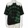 Discount 🌟 Stella McCartney Black Tie-Dye Printed Silk Asymmetrical Draped Blouse M For 👩 Women 😀 -Stella McCartney Shop luxury women stella mccartney used clothes p592021 005