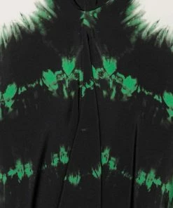 Discount 🌟 Stella McCartney Black Tie-Dye Printed Silk Asymmetrical Draped Blouse M For 👩 Women 😀 -Stella McCartney Shop luxury women stella mccartney used clothes p592021 008