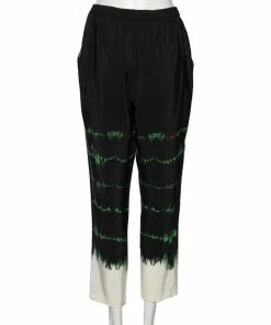 Best Pirce 👏 Stella McCartney Black Tie-Dye Printed Silk Pants M For 👩 Women ✨ -Stella McCartney Shop luxury women stella mccartney used clothes p592024 004