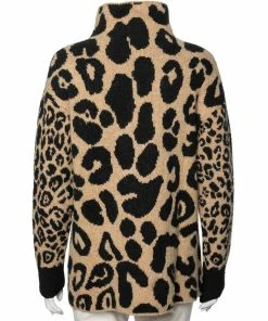 Top 10 💯 Stella McCartney Beige Leopard Print Cotton & Alpaca Intarsia Knit Sweater S For 👩 Women 🥰 -Stella McCartney Shop luxury women stella mccartney used clothes p595758 007