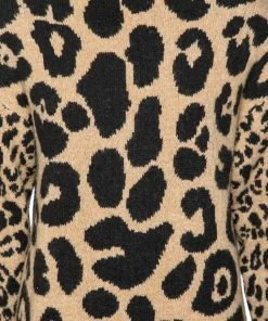 Top 10 💯 Stella McCartney Beige Leopard Print Cotton & Alpaca Intarsia Knit Sweater S For 👩 Women 🥰 -Stella McCartney Shop luxury women stella mccartney used clothes p595758 008