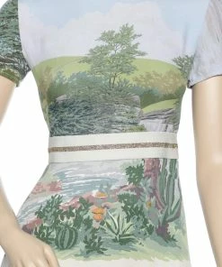 Cheapest 🎉 Stella McCartney Multicolor Printed Crepe Lurex Trim Midi 👗 Dress S For 👩 Women ⭐ -Stella McCartney Shop luxury women stella mccartney used clothes p596402 007