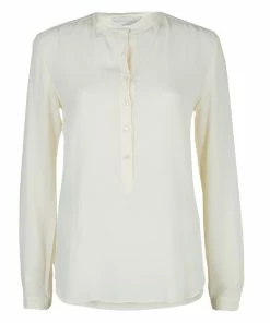 Best reviews of 😍 Stella McCartney Cream Silk Long Sleeve Blouse S For 👩 Women ✨