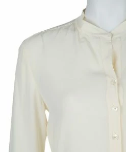 Best reviews of 😍 Stella McCartney Cream Silk Long Sleeve Blouse S For 👩 Women ✨ -Stella McCartney Shop luxury women stella mccartney used clothes p59684 005