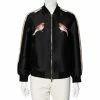 Best deal 👍 Stella McCartney Navy Blue And Black Cotton Bird Embroidery Bomber XS For 👩 Women 😀 -Stella McCartney Shop luxury women stella mccartney used clothes p597848 007