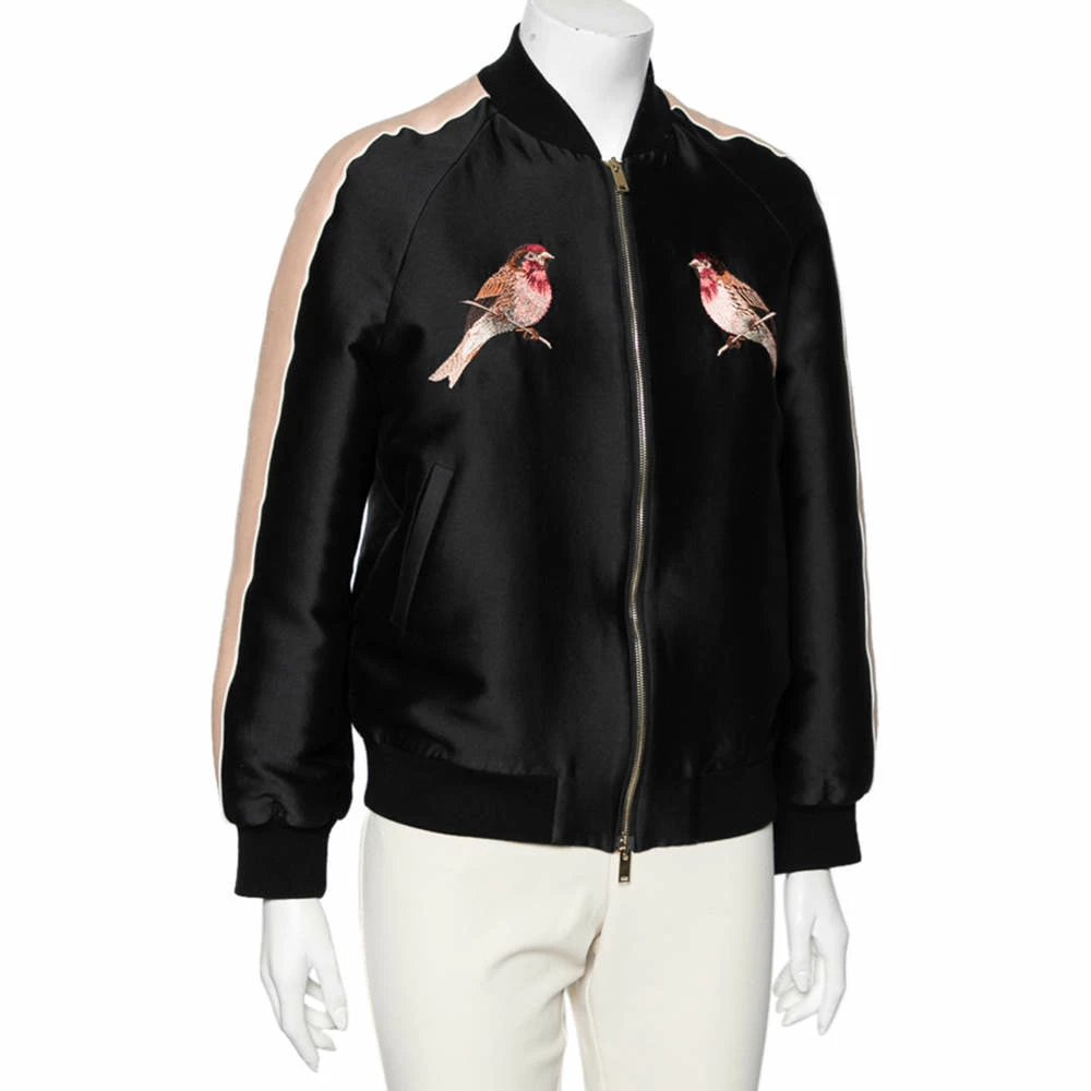 Best deal ๐ Stella McCartney Navy Blue And Black Cotton Bird Embroidery Bomber XS For ๐ฉ Women ๐ 4 Best deal ๐ Stella McCartney Navy Blue And Black Cotton Bird Embroidery Bomber XS For ๐ฉ Women ๐ - Image 2