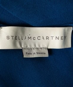 Flash Sale 🛒 Stella McCartney Blue Stretch Cady Gathered Waist Maxi 👗 Dress M For 👩 Women 😀 -Stella McCartney Shop luxury women stella mccartney used clothes p598118 003