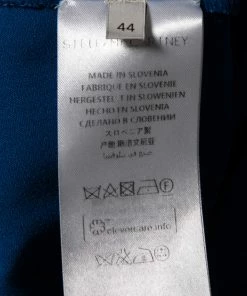 Flash Sale 🛒 Stella McCartney Blue Stretch Cady Gathered Waist Maxi 👗 Dress M For 👩 Women 😀 -Stella McCartney Shop luxury women stella mccartney used clothes p598118 005