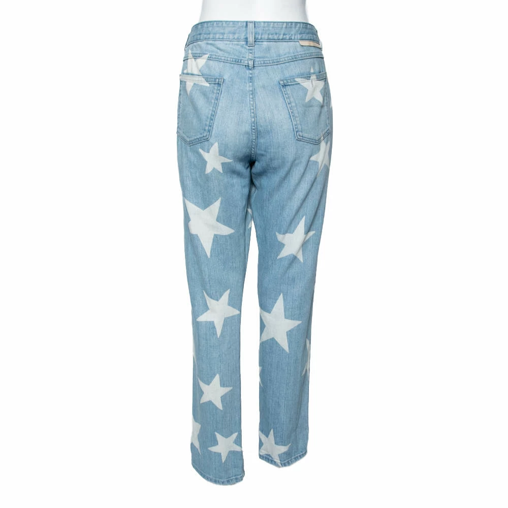 Hot Sale 🥰 Stella McCartney Blue & Cream Star Print Denim Boyfriend 👖 Jeans M For 👩 Women 🎉 5 Hot Sale 🥰 Stella McCartney Blue & Cream Star Print Denim Boyfriend 👖 Jeans M For 👩 Women 🎉 - Image 3