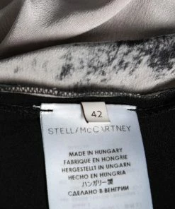 Brand new 🔔 Stella McCartney Pink And Black Crepe Tree Printed Trouser M For 👩 Women ❤️ -Stella McCartney Shop luxury women stella mccartney used clothes p603966 006