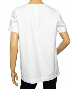 Deals ⭐ Stella McCartney White Cotton Embroidered Patch Top M For 👩 Women 🎉 -Stella McCartney Shop luxury women stella mccartney used clothes p605216 004