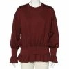 Discount 🧨 Stella McCartney Burgundy Cotton Knit Smocked Detail Sweatshirt M For 👩 Women 🌟 -Stella McCartney Shop luxury women stella mccartney used clothes p605954 004