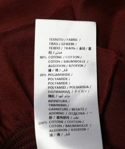 Discount 🧨 Stella McCartney Burgundy Cotton Knit Smocked Detail Sweatshirt M For 👩 Women 🌟 -Stella McCartney Shop luxury women stella mccartney used clothes p605954 006