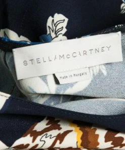 Buy ✔️ Stella McCartney Navy Blue Stretch Crepe Cat Print Blouse S For 👩 Women 🤩 -Stella McCartney Shop luxury women stella mccartney used clothes p606178 006