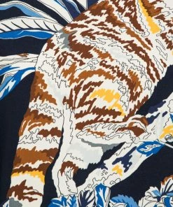 Buy ✔️ Stella McCartney Navy Blue Stretch Crepe Cat Print Blouse S For 👩 Women 🤩 -Stella McCartney Shop luxury women stella mccartney used clothes p606178 007
