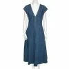 Top 10 ⌛ Stella McCartney Blue Denim V-Neck Midi 👗 Dress M For 👩 Women 😍 -Stella McCartney Shop luxury women stella mccartney used clothes p606391 003