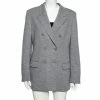 Wholesale 👍 Stella McCartney Grey Wool Double Breasted Blazer M For 👩 Women 🌟 -Stella McCartney Shop luxury women stella mccartney used clothes p611512 001