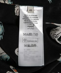 Flash Sale 😍 Stella McCartney Black Swan Printed Silk Button Front 👕 Shirt L For 👩 Women 💯 -Stella McCartney Shop luxury women stella mccartney used clothes p614090 008