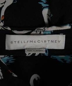 Flash Sale 😍 Stella McCartney Black Swan Printed Silk Button Front 👕 Shirt L For 👩 Women 💯 -Stella McCartney Shop luxury women stella mccartney used clothes p614090 009
