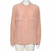 Discount 🎁 Stella McCartney Peach Silk Pocket Detail Blouse L For 👩 Women ⭐