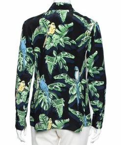 Promo ⭐ Stella McCartney Multicolor Parrot Printed Silk Button Front 👚 Shirt & Pant Set XS For 👩 Women 🤩 -Stella McCartney Shop luxury women stella mccartney used clothes p614296 005