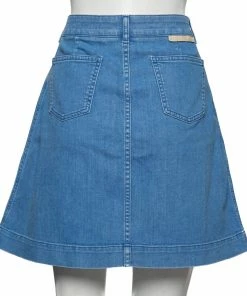 Buy 🥰 Stella McCartney Blue Denim Button Front Short 👗 Skirt M For 👩 Women ❤️ -Stella McCartney Shop luxury women stella mccartney used clothes p614684 002