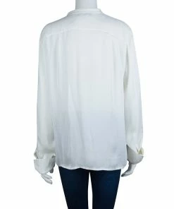 Best Sale 😀 Stella McCartney Cream Long Sleeve Blouse M For 👩 Women ⭐ -Stella McCartney Shop luxury women stella mccartney used clothes p61852 003