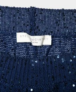New ⭐ Stella McCartney Blue Sequin Embellished Knit Pants M For 👩 Women 🔔 -Stella McCartney Shop luxury women stella mccartney used clothes p624753 002