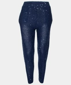 New โญ Stella McCartney Blue Sequin Embellished Knit Pants M For ๐ฉ Women ๐