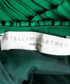Top 10 ❤️ Stella McCartney Green Ombre Plisse Silk Tiered Short 👗 Dress M For 👩 Women 👏 -Stella McCartney Shop luxury women stella mccartney used clothes p628624 003