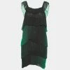 Top 10 ❤️ Stella McCartney Green Ombre Plisse Silk Tiered Short 👗 Dress M For 👩 Women 👏 -Stella McCartney Shop luxury women stella mccartney used clothes p628624 007
