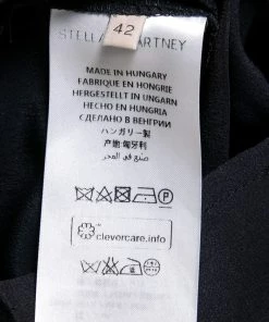 Hot Sale 🧨 Stella McCartney Navy Blue Silk Straight Leg Pants M For 👩 Women 🔔 -Stella McCartney Shop luxury women stella mccartney used clothes p629769 003