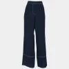 Hot Sale 🧨 Stella McCartney Navy Blue Silk Straight Leg Pants M For 👩 Women 🔔 -Stella McCartney Shop luxury women stella mccartney used clothes p629769 006