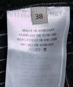 Best Sale 👏 Stella McCartney Black Cotton Striped Flared Mini 👗 Skirt S For 👩 Women 🔥 -Stella McCartney Shop luxury women stella mccartney used clothes p632794 003